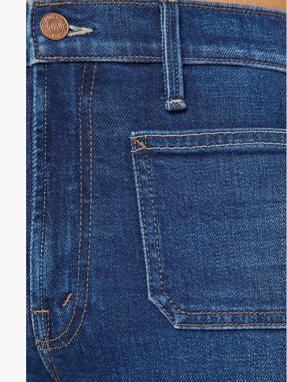 MOTHER Straight Leg Jeans in Medium Blue Wash - Picture 5 of 8